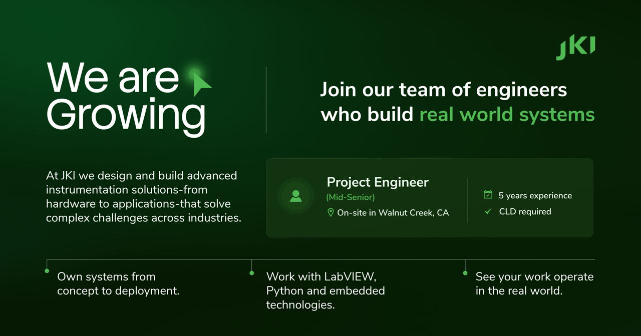 intermediate to senior project engineer position at JKI